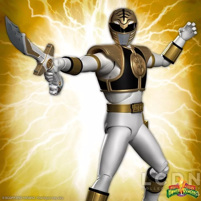 Mighty Morphin Power Rangers Action Figure Ultimates White Ranger 18cm
