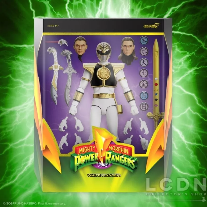 Mighty Morphin Power Rangers Action Figure Ultimates White Ranger 18cm