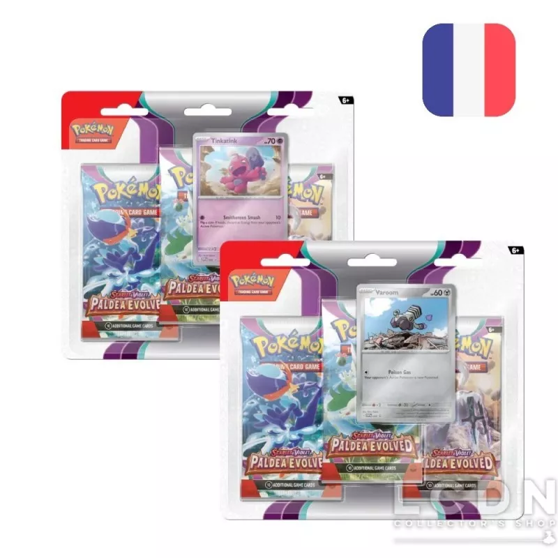 Pack Blister Pokémon JCC Écarlate Et Violet - 3 Boosters Aléatoires + Cartes Promo Arcanin & Oyacata - 4
