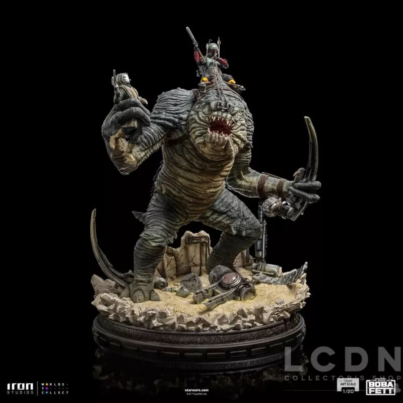 Star Wars: Le Livre de Boba Fett Statue 1/20 Demi Art Scale Boba Fett &amp; Rancor 38cm