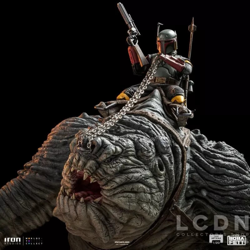 Star Wars: Le Livre de Boba Fett Statue 1/20 Demi Art Scale Boba Fett &amp; Rancor 38cm
