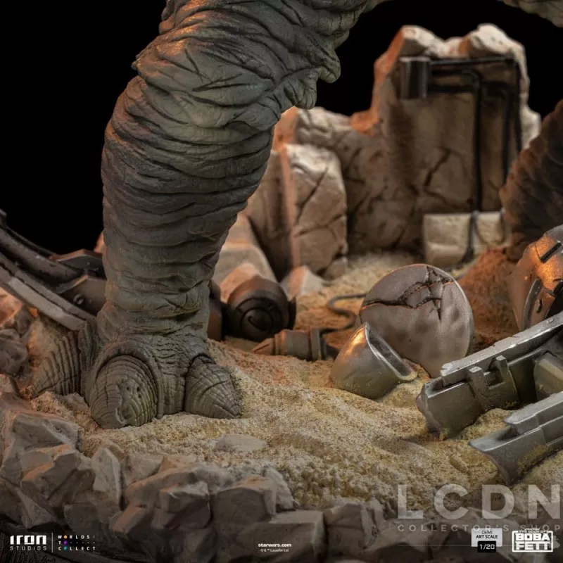 Star Wars: Le Livre de Boba Fett Statue 1/20 Demi Art Scale Boba Fett &amp; Rancor 38cm