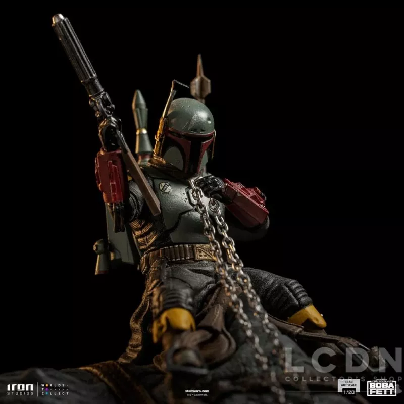 Star Wars: Le Livre de Boba Fett Statue 1/20 Demi Art Scale Boba Fett &amp; Rancor 38cm
