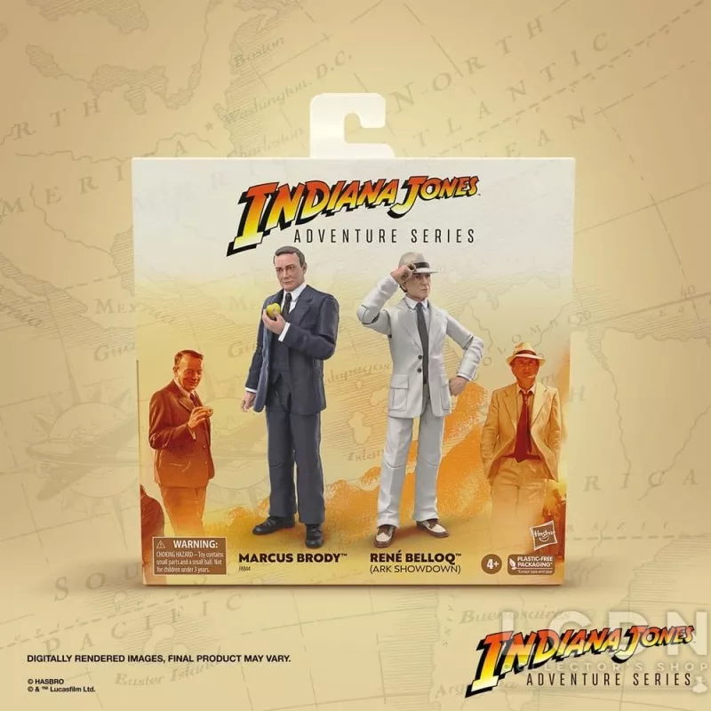 Indiana Jones Les Aventuriers de l&#039;arche perdue Adventure Series Action Figurines Marcus Brody &amp; René Belloq (Ark Showdown) 15cm