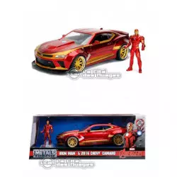 Avengers 2016 Chevrolet Camaro Jada Toys 99724 1/24 avec figurine métal Iron Man