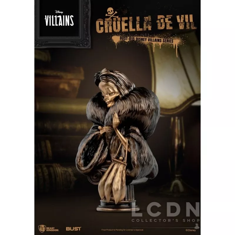 Disney Villains Series Buste Cruella d&#039;Enfer (Cruella De Vil) 16cm