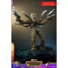 Hot Toys MMS707 Les Gardiens de la Galaxie Vol. 3 Collectible Action Figure 1/6 Groot (Deluxe Version) 32cm