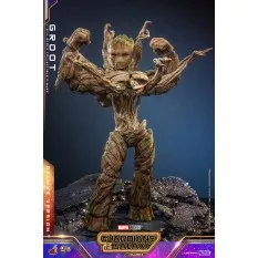 Hot Toys MMS707 Les Gardiens de la Galaxie Vol. 3 Collectible Action Figure 1/6 Groot (Deluxe Version) 32cm