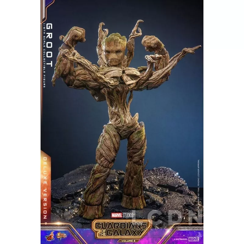 Hot Toys MMS707 Les Gardiens de la Galaxie Vol. 3 Collectible Action Figure 1/6 Groot (Deluxe Version) 32cm
