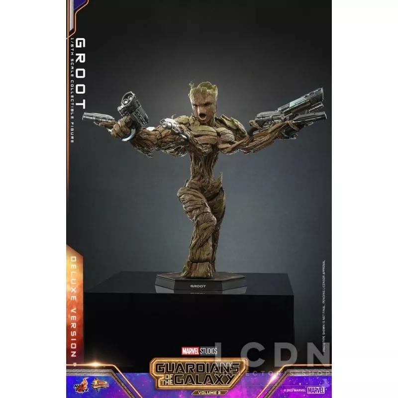 Hot Toys MMS707 Les Gardiens de la Galaxie Vol. 3 Collectible Action Figure 1/6 Groot (Deluxe Version) 32cm
