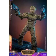 Hot Toys MMS707 Les Gardiens de la Galaxie Vol. 3 Collectible Action Figure 1/6 Groot (Deluxe Version) 32cm