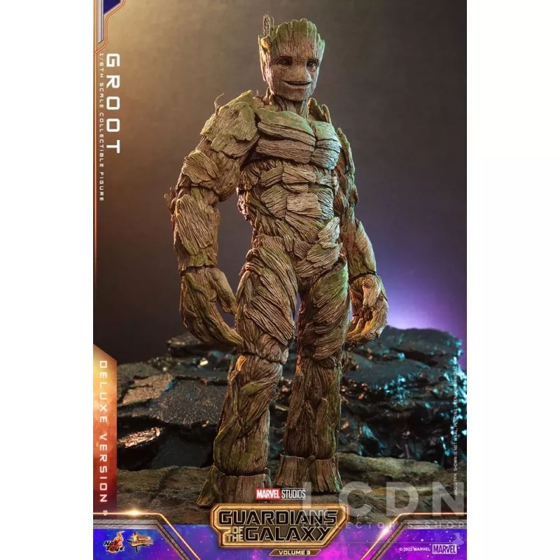 Hot Toys MMS707 Les Gardiens de la Galaxie Vol. 3 Collectible Action Figure 1/6 Groot (Deluxe Version) 32cm