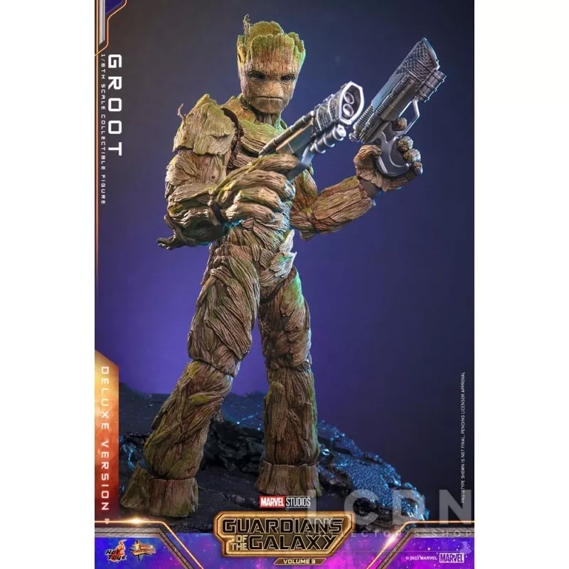 Hot Toys MMS707 Les Gardiens de la Galaxie Vol. 3 Collectible Action Figure 1/6 Groot (Deluxe Version) 32cm