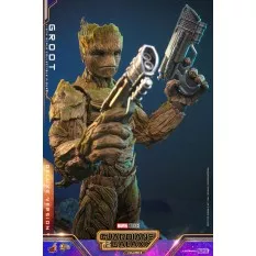 Hot Toys MMS707 Les Gardiens de la Galaxie Vol. 3 Collectible Action Figure 1/6 Groot (Deluxe Version) 32cm