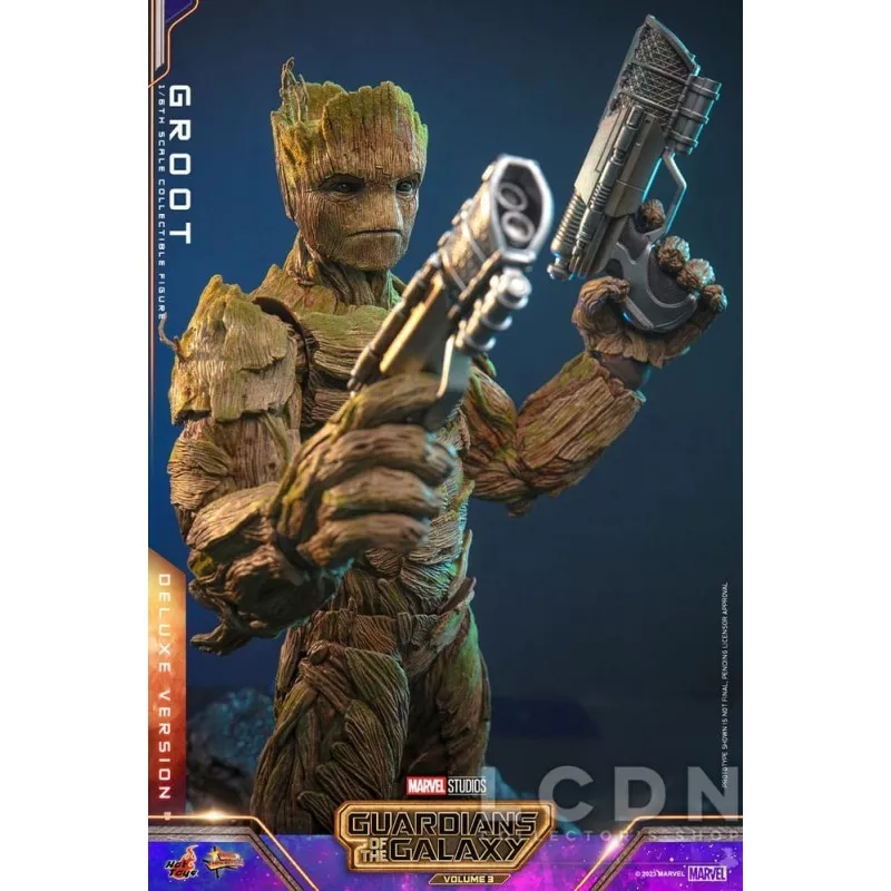 Hot Toys MMS707 Les Gardiens de la Galaxie Vol. 3 Collectible Action Figure 1/6 Groot (Deluxe Version) 32cm