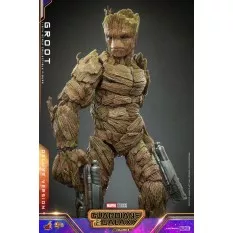 Hot Toys MMS707 Les Gardiens de la Galaxie Vol. 3 Collectible Action Figure 1/6 Groot (Deluxe Version) 32cm