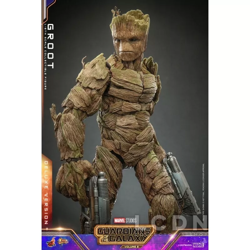 Hot Toys MMS707 Les Gardiens de la Galaxie Vol. 3 Collectible Action Figure 1/6 Groot (Deluxe Version) 32cm