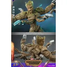 Hot Toys MMS707 Les Gardiens de la Galaxie Vol. 3 Collectible Action Figure 1/6 Groot (Deluxe Version) 32cm