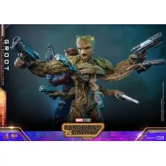 Hot Toys MMS707 Les Gardiens de la Galaxie Vol. 3 Collectible Action Figure 1/6 Groot (Deluxe Version) 32cm