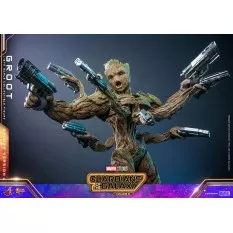 Hot Toys MMS707 Les Gardiens de la Galaxie Vol. 3 Collectible Action Figure 1/6 Groot (Deluxe Version) 32cm