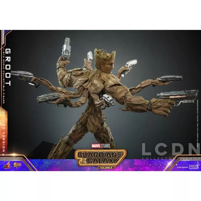 Hot Toys MMS707 Les Gardiens de la Galaxie Vol. 3 Collectible Action Figure 1/6 Groot (Deluxe Version) 32cm