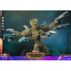 Hot Toys MMS707 Les Gardiens de la Galaxie Vol. 3 Collectible Action Figure 1/6 Groot (Deluxe Version) 32cm