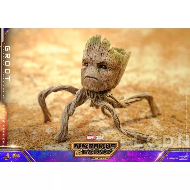 Hot Toys MMS707 Les Gardiens de la Galaxie Vol. 3 Collectible Action Figure 1/6 Groot (Deluxe Version) 32cm
