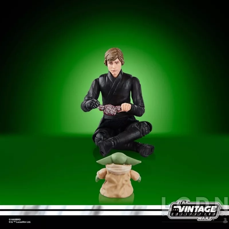 Star Wars: Le Livre de Boba Fett Vintage Collection Action Figurine Luke Skywalker &amp; Grogu 10cm