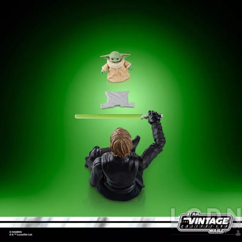Star Wars: Le Livre de Boba Fett Vintage Collection Action Figurine Luke Skywalker &amp; Grogu 10cm