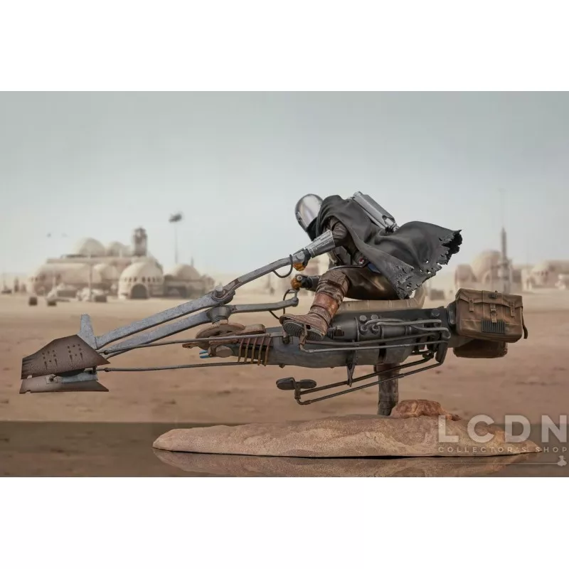 Star Wars: The Mandalorian Statue Premier Collection 1/7 Din Djarin on Speeder Bike 23cm