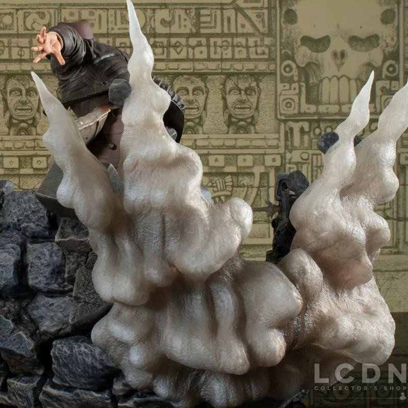 Indiana Jones Les Aventuriers de l&#039;arche perdue Deluxe Gallery Figurine Escape with Idol 25cm