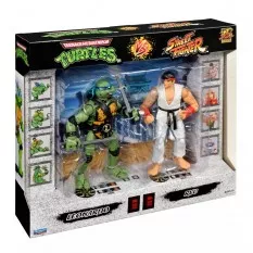 TMNT vs Street Fighter Pack de 2 Action Figurines Leo vs Ryu 15cm