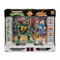 TMNT vs Street Fighter Pack of 2 Action Figures Mike vs Chun Li 15cm