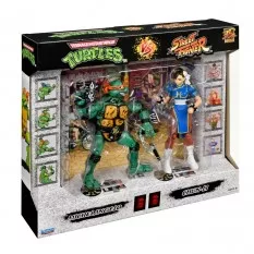 TMNT vs Street Fighter Pack of 2 Action Figures Mike vs Chun Li 15cm