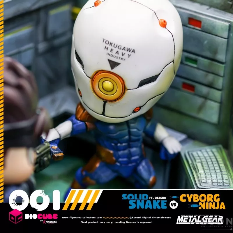 Metal Gear Solid Figure Solid Snake Vs Cyborg Ninja Ft. Otacon Diocube 15cm