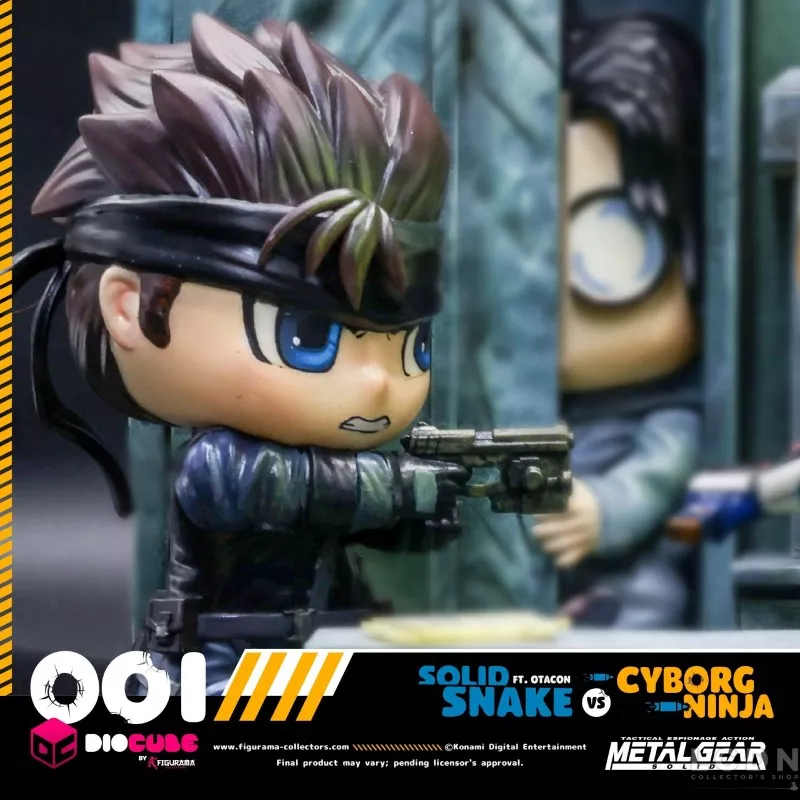 Metal Gear Solid Figure Solid Snake Vs Cyborg Ninja Ft. Otacon Diocube 15cm