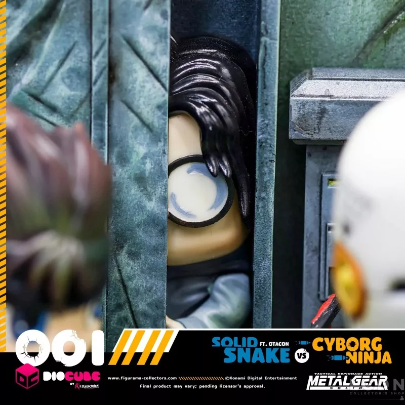 Metal Gear Solid Figure Solid Snake Vs Cyborg Ninja Ft. Otacon Diocube 15cm