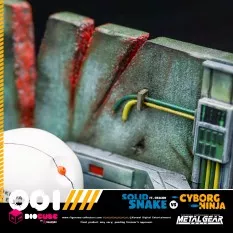 Metal Gear Solid Figure Solid Snake Vs Cyborg Ninja Ft. Otacon Diocube 15cm