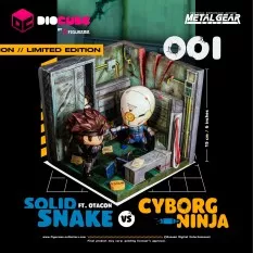 Metal Gear Solid Figure Solid Snake Vs Cyborg Ninja Ft. Otacon Diocube 15cm