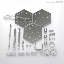 Gundam Clear Action Base 4 Pack de 3 Socles Transparents pour Maquettes