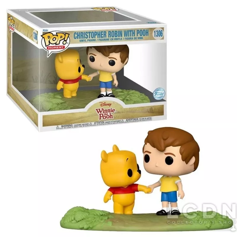 Disney Winnie l'ourson POP! Moment Winnie the Pooh & Christopher Robin  Exclusive Vinyle Figurine 10cm N°1306