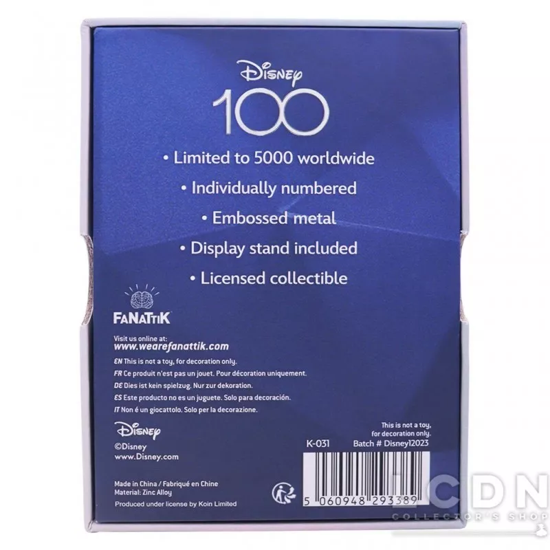 Disney Collection Ingot 100 Years Anniversary Limited Edition 13cm