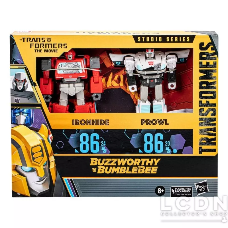The Transformers: The Movie Buzzworthy Bumblebee Pack of 2 Figures Ironhide (Voyager Class) &amp; Prowl (Deluxe Class) 16-11cm