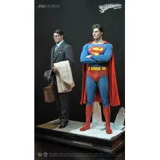 Superman (1978) Christopher Reeve Statue Clark Kent Dual Version 1/3 Hyperreal Movie JND Studios 72cm