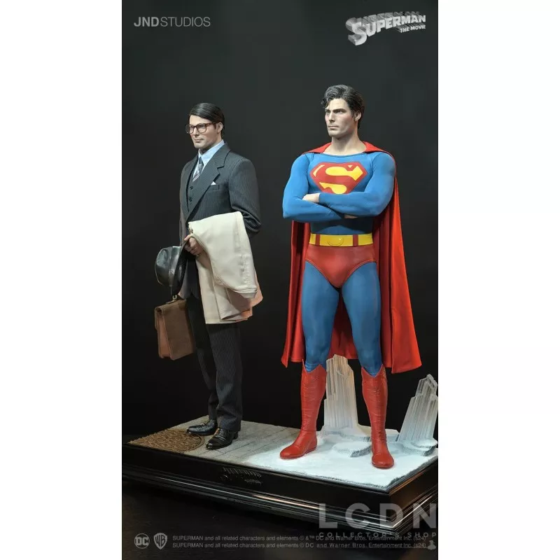 Superman (1978) Christopher Reeve Statue Clark Kent Dual Version 1/3 Hyperreal Movie JND Studios 72cm