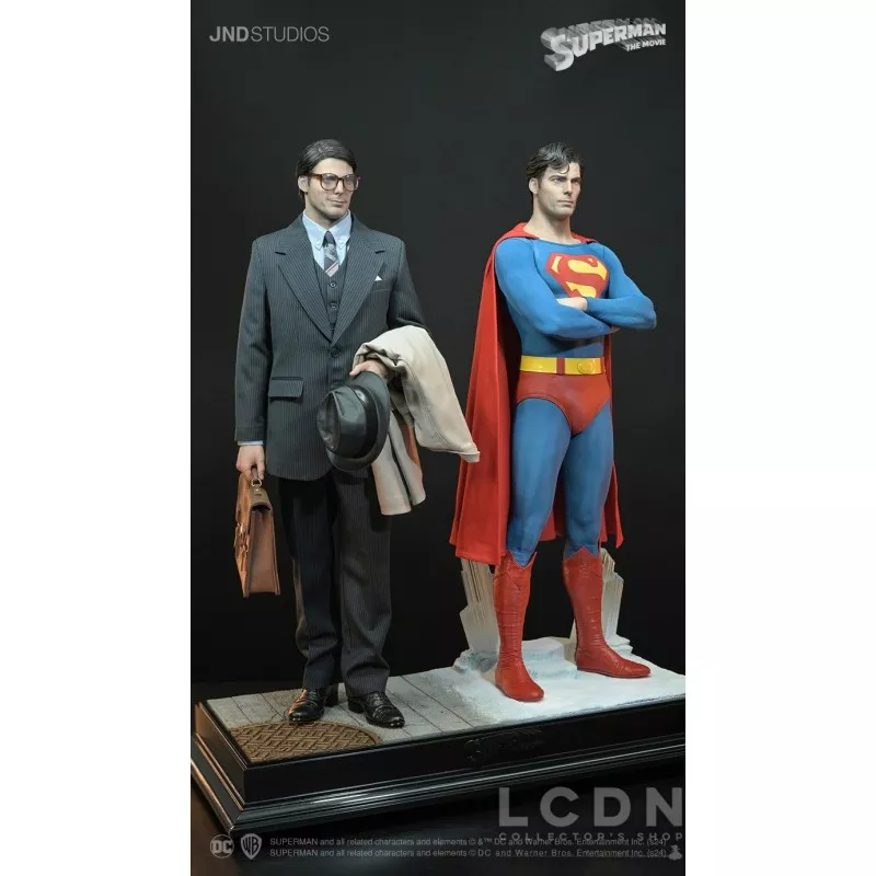 Superman (1978) Christopher Reeve Statue Clark Kent Dual Version 1/3 Hyperreal Movie JND Studios 72cm