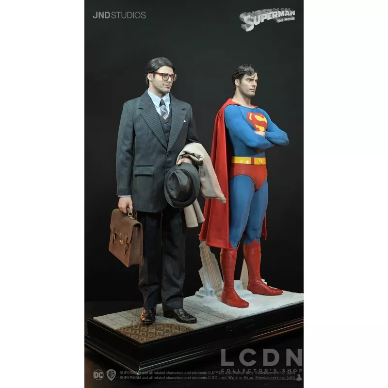 Superman (1978) Christopher Reeve Statue Clark Kent Dual Version 1/3 Hyperreal Movie JND Studios 72cm