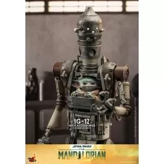 Hot Toys TMS105 Star Wars: The Mandalorian Collectible Action Figurine 1/6 IG-12 avec Accessoires 36cm