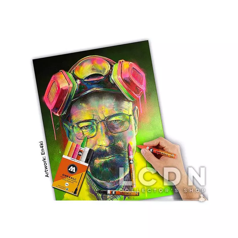 Molotow Pack de 6 Marqueurs One4All 127HS Acrylique Metallic 2mm