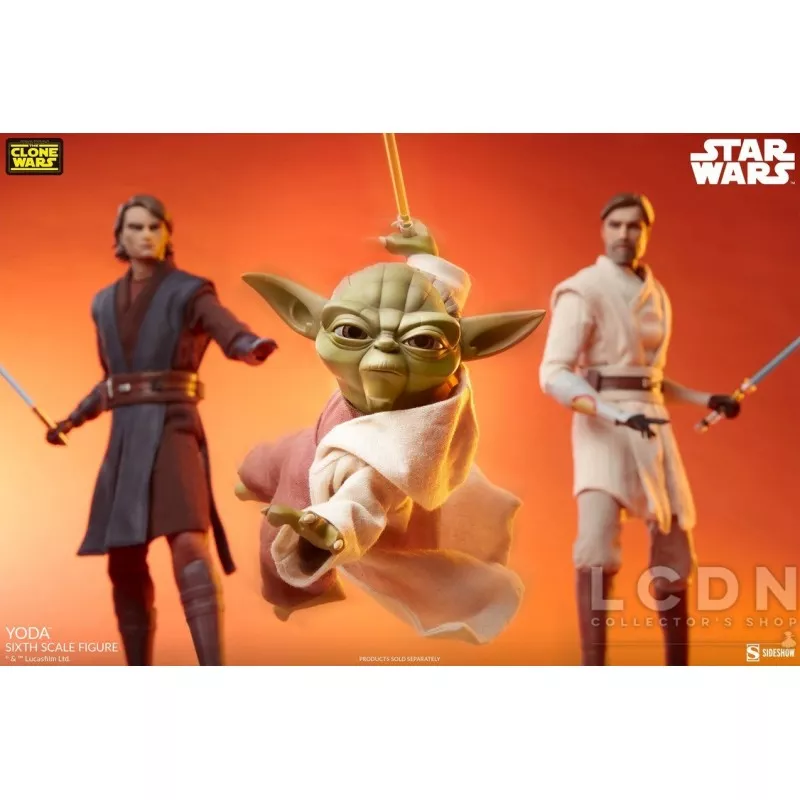 Star Wars The Clone Wars Collectible Action Figurine 1/6 Yoda 14cm